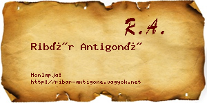 Ribár Antigoné névjegykártya